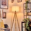 Soungou Stehleuchte 38 cm Naturfarben, Schwarz, 1-flammig