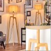 Soungou Stehleuchte 38 cm Naturfarben, Schwarz, 1-flammig