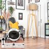 Soungou Stehleuchte 38 cm Naturfarben, Schwarz, 1-flammig