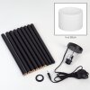 Soungou Stehleuchte 38 cm Chrom, Schwarz, 1-flammig