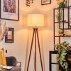 Soungou Stehleuchte 38 cm Chrom, Holz dunkel, 1-flammig