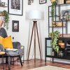 Soungou Stehleuchte 38 cm Chrom, Holz dunkel, 1-flammig