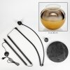 Koyoto Stehleuchte Glas 20 cm Schwarz, 1-flammig