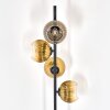Koyoto Stehleuchte Glas 15 cm Gold, Klar, 4-flammig