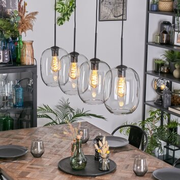 Apedo Hängeleuchte Glas 20 cm Klar, 4-flammig
