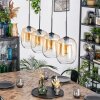Apedo Hängeleuchte Glas 20 cm Bernsteinfarben, Klar, 4-flammig