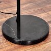 Koyoto Bogenlampe Glas 20 cm Schwarz, 1-flammig