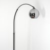 Koyoto Bogenlampe Glas 20 cm Schwarz, 1-flammig