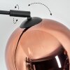 Koyoto Stehleuchte Glas 20 cm Schwarz, 1-flammig