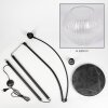 Koyoto Stehleuchte Glas 20 cm Schwarz, 1-flammig
