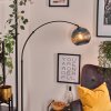 Koyoto Stehleuchte Glas 25 cm Schwarz, 1-flammig