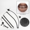 Koyoto Stehleuchte Glas 20 cm Schwarz, 1-flammig