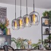 Apedo Hängeleuchte Glas 20 cm Klar, Rauchfarben, 4-flammig