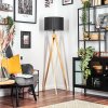 Soungou Stehleuchte 38 cm Naturfarben, Schwarz, 1-flammig