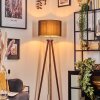 Soungou Stehleuchte 38 cm Chrom, Holz dunkel, 1-flammig