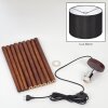 Soungou Stehleuchte 38 cm Chrom, Holz dunkel, 1-flammig