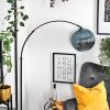Koyoto Stehleuchte Glas 30 cm Schwarz, 1-flammig
