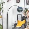 Koyoto Stehleuchte Glas 30 cm Schwarz, 1-flammig
