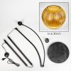 Koyoto Bogenleuchte Glas 30 cm Schwarz, 1-flammig