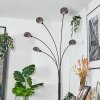 Nikkala Stehleuchte Chrom, Schwarz, 5-flammig