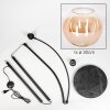 Koyoto Stehleuchte Glas 30 cm Schwarz, 1-flammig
