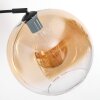 Koyoto Stehleuchte Glas 30 cm Schwarz, 1-flammig