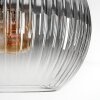Koyoto Stehleuchte Glas 20 cm Schwarz, 1-flammig