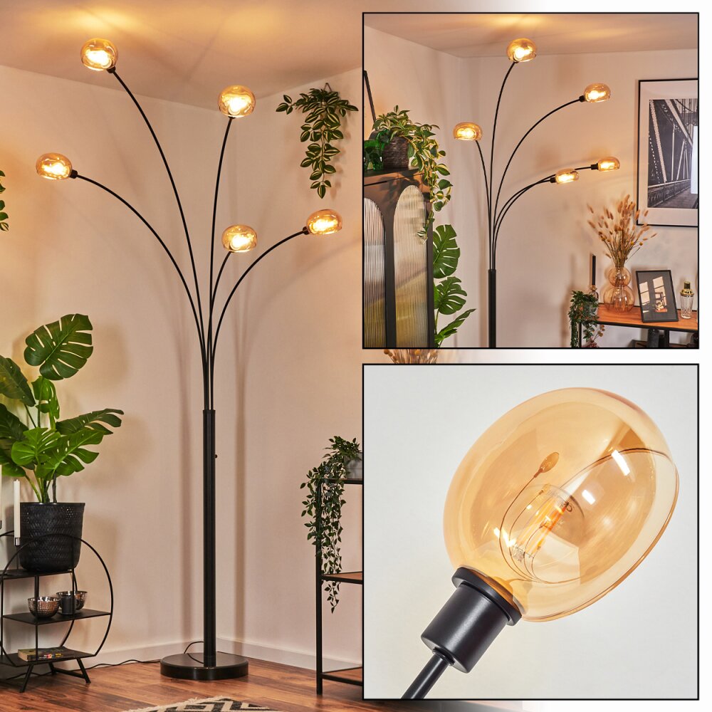 Nikkala Stehleuchte Schwarz, 5-flammig main product photo