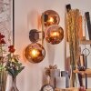Koyoto Wandleuchte Glas 15 cm Gold, Schwarz, 3-flammig