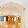 Koyoto Wandleuchte Glas 15 cm Bernsteinfarben, Chrom, Rauchfarben, 3-flammig