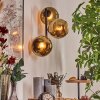 Koyoto Wandleuchte Glas 15 cm Gold, 3-flammig