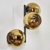 Koyoto Wandleuchte Glas 15 cm Gold, 3-flammig