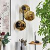 Koyoto Wandleuchte Glas 15 cm Gold, 3-flammig