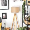 Soungou Stehleuchte 38 cm Naturfarben, Schwarz, 1-flammig