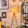 Soungou Stehleuchte 38 cm Naturfarben, Schwarz, 1-flammig