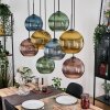 Koyoto Hängeleuchte Glas 25 cm Naturfarben, Schwarz, 8-flammig