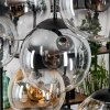 Gastor Hängeleuchte Glas 25 cm Bernsteinfarben, Klar, Rauchfarben, 8-flammig