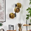 Ripoll Wandleuchte Glas 15 cm Gold, 3-flammig