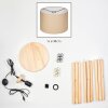 Soungou Stehleuchte 38 cm Naturfarben, Schwarz, 1-flammig