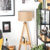 Soungou Stehleuchte 38 cm Naturfarben, Schwarz, 1-flammig