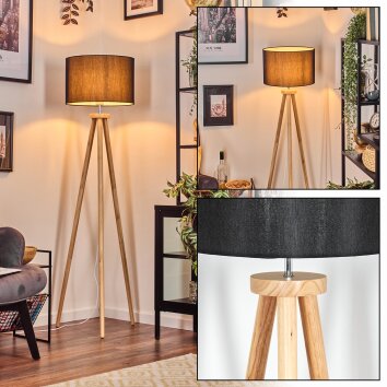 Soungou Stehleuchte 38 cm Chrom, Naturfarben, 1-flammig
