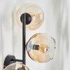 Koyoto Wandleuchte Glas 15 cm Bernsteinfarben, Klar, 3-flammig