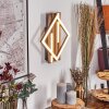 Ellekilde Wandleuchte LED Braun, Holzoptik, Schwarz, 1-flammig