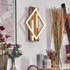 Ellekilde Wandleuchte LED Braun, Holzoptik, Schwarz, 1-flammig