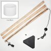 Soungou Stehleuchte 38 cm Naturfarben, Schwarz, 1-flammig