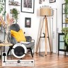 Soungou Stehleuchte 38 cm Naturfarben, Schwarz, 1-flammig