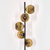 Koyoto Stehleuchte Glas 15 cm Gold, 5-flammig