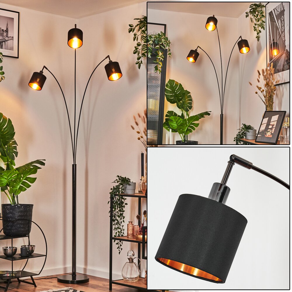 Alsen Stehleuchte Chrom, Schwarz, 3-flammig main product photo
