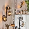 Koyoto Wandleuchte Glas 15 cm Chrom, Klar, Rauchfarben, 3-flammig