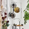 Ripoll Wandleuchte Glas 15 cm Chrom, Gold, Rauchfarben, 3-flammig